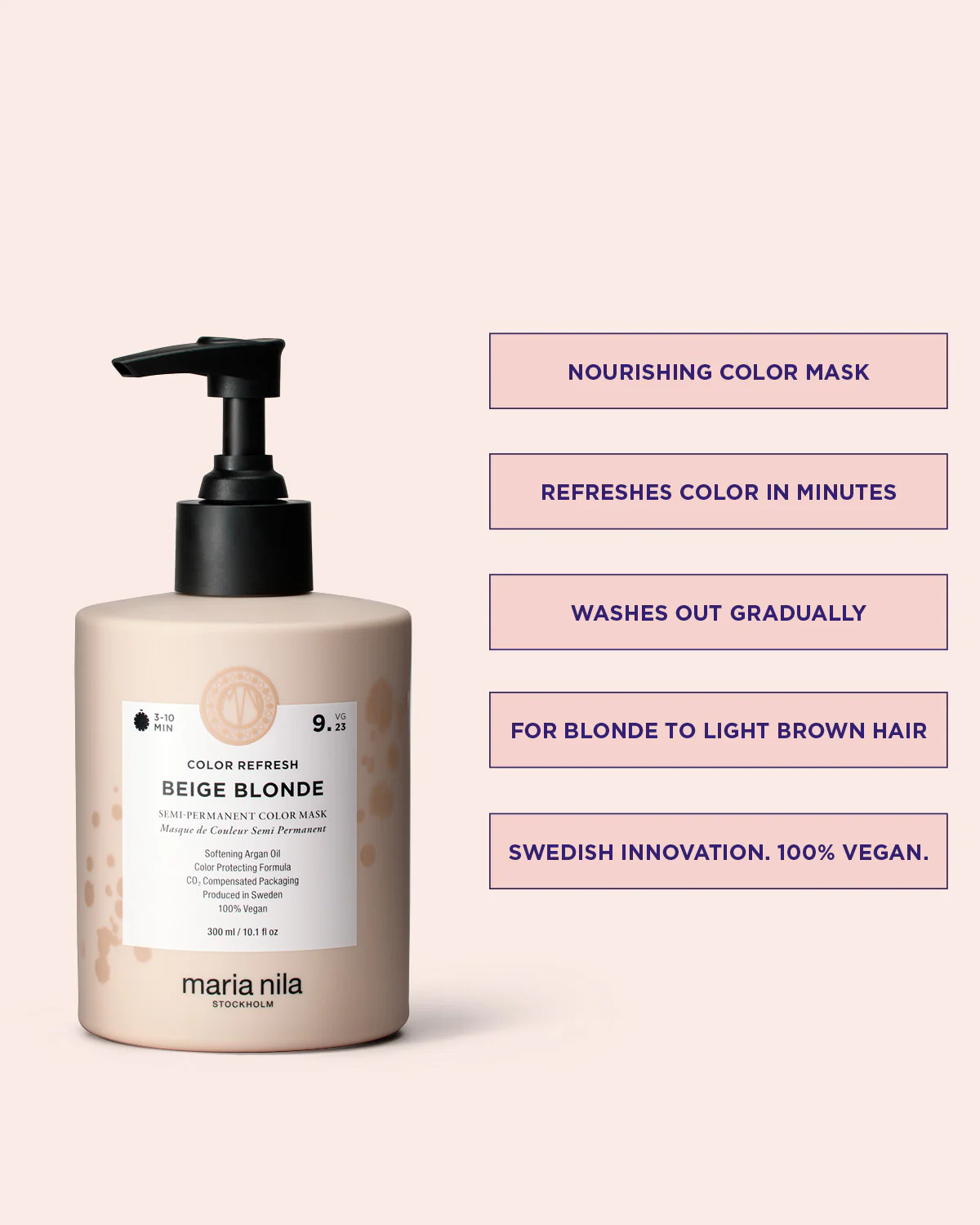 Maria Nila Color Refresh Beige Blonde 9.23 - 300ml - Image 2