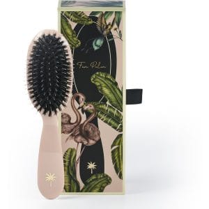 Fan Palm Small Boar and Nylon Brushes - Paradise, Rose Glitter