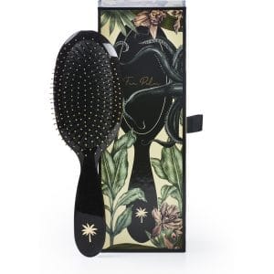 Fan Palm Wet Hair Brush - Octopus, Black with Glitter
