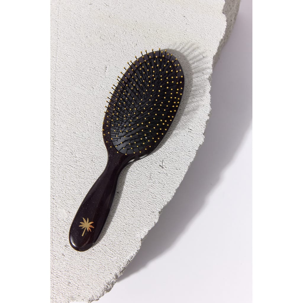 Fan Palm Wet Hair Brush - Octopus, Black with Glitter - Image 4