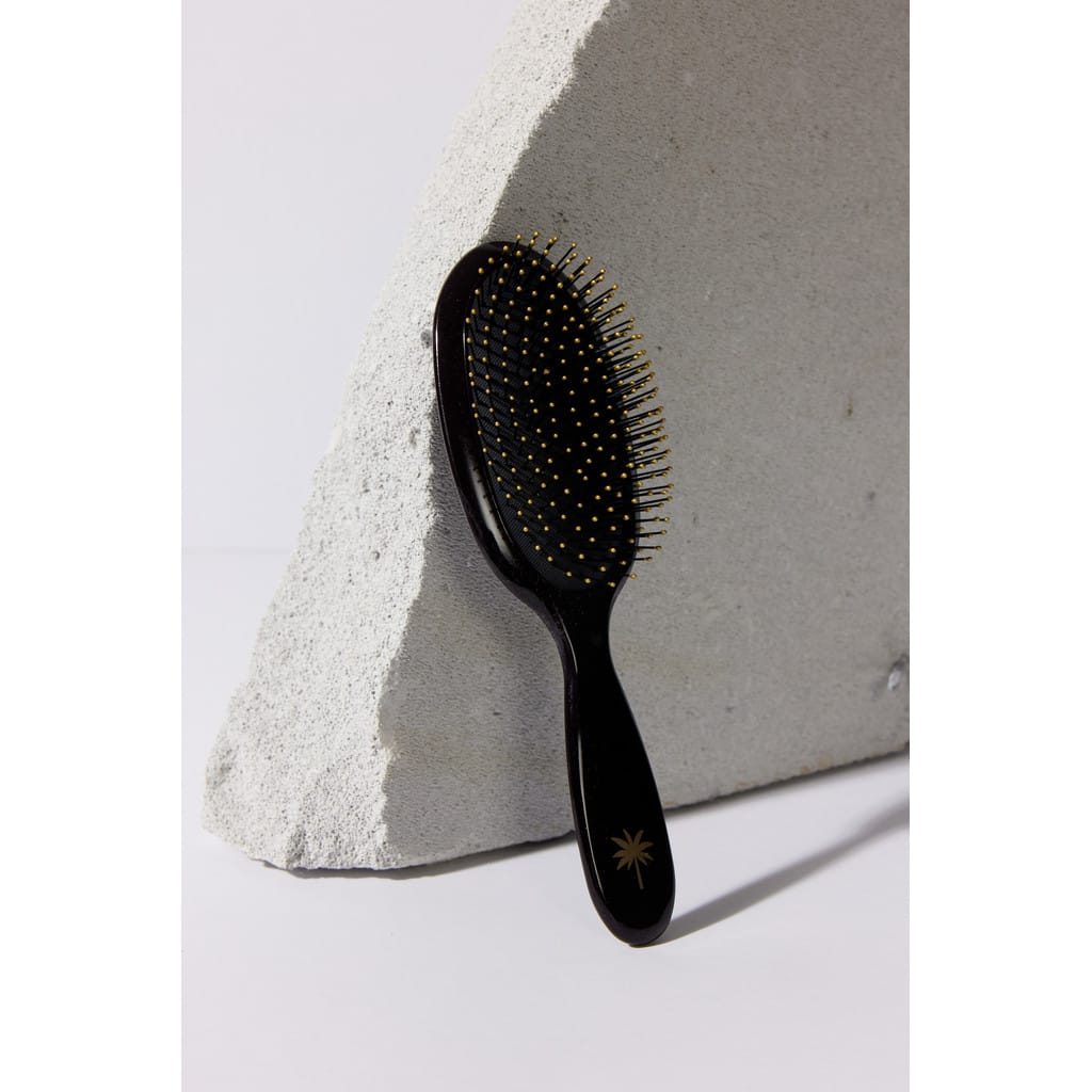 Fan Palm Wet Hair Brush - Octopus, Black with Glitter - Image 6