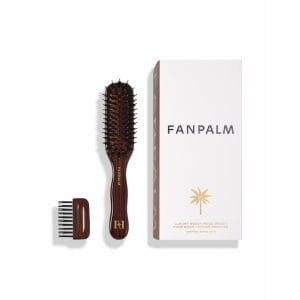 Fan Palm Beech Wood Boar+Nylon Ebony Brown Tall Slim