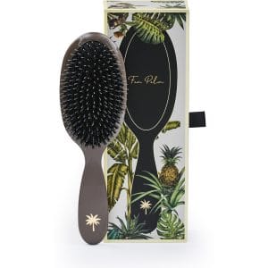 Fan Palm Medium Boar and Nylon Bristles Brush - Mink, Warm Gray