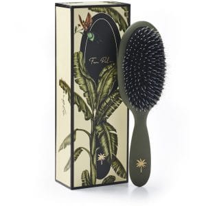 Fan Palm Medium Boar and Nylon Bristles Brush - Jungle, Army Green
