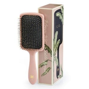 Fan Palm Paddle Wet Brush - Bloom, Rose with Glitter