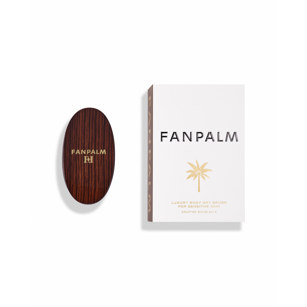 FAN PALM Beech Wood Body Dry Brush Sensitive Skin – Ebony Brown